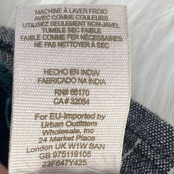 Free People New Romantics Midnight Grey Sleeveless Ikat Print Dress Sz 0 - Picture 10 of 10